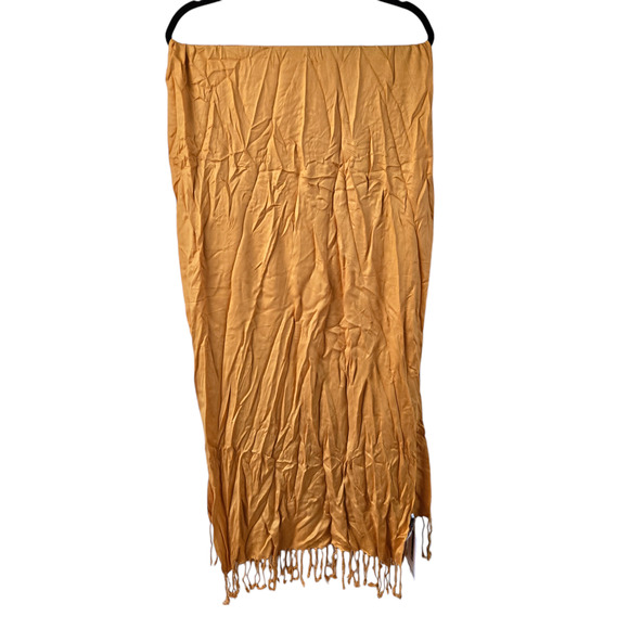 NWT Nine West Mustard Scarf Shawl with Tassels - Picture 3 of 6